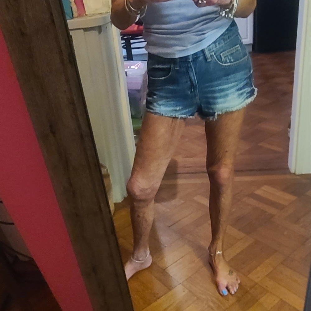 HP🔥🔥Mossimo Supply Co High Rise Denim Jean Shorts Juniors SZ 5